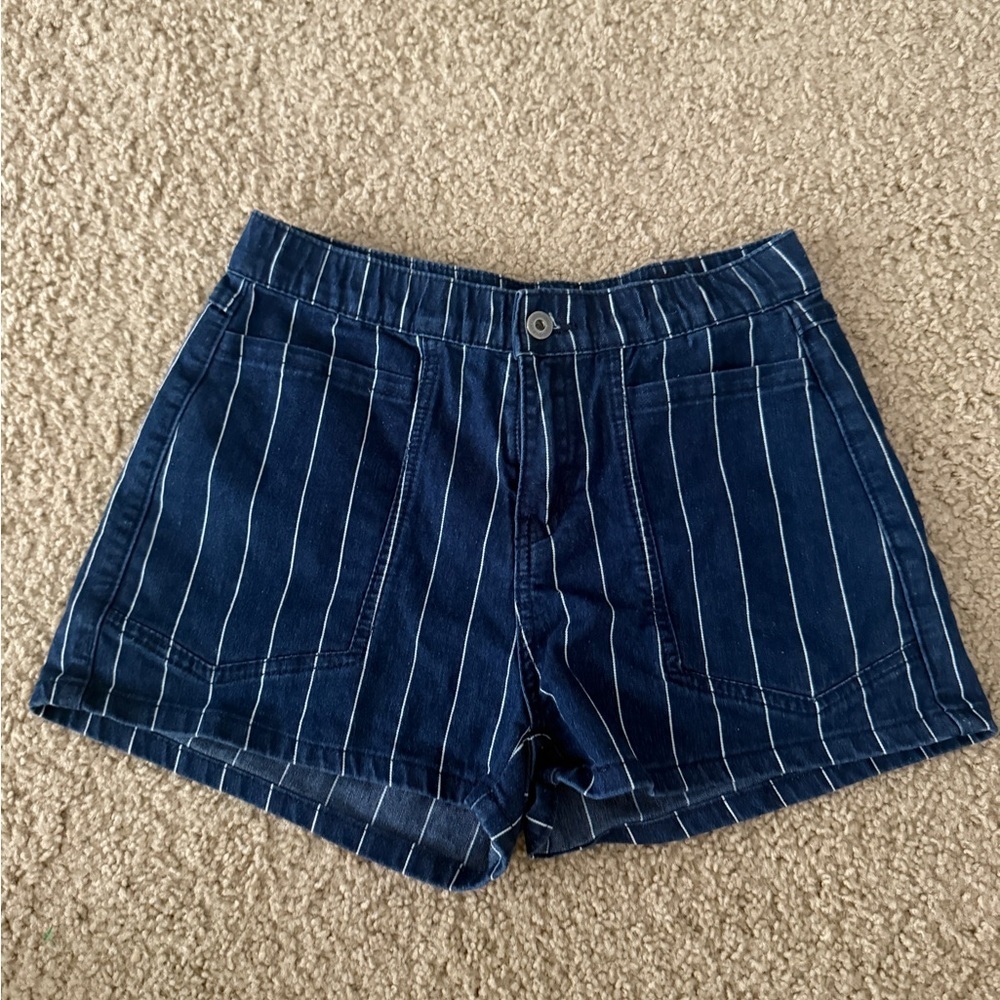 UNIONBAY Blue Jean Shorts Nautical-Inspired Stripes